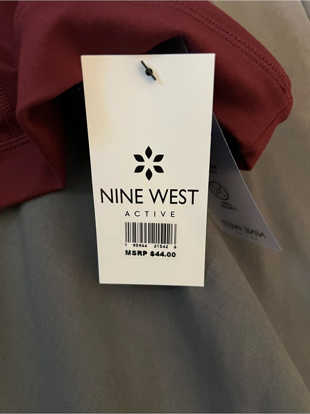 Two Nine West Active Wine-Red Sports Bra